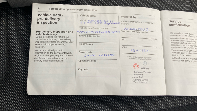 Vauxhall Combo Cargo Combo L1 Diesel 2300 1.5 Turbo D 100ps H1 Dynamic Van [6 Speed]